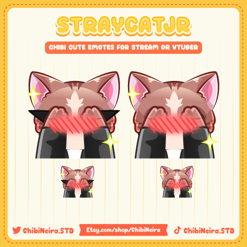 ChibiNeira's tweet photo. 😻Shy Shy Chibi Cat Emotes😳
Open commission for Custom Emotes, click the link in bio now!!🥳
Link for our shop⬇️
https://t.co/eZQdeCviX0 #emotes
#twitchemotes #emotespack #digitalart #chibiemote #twitch #customemotes #sticker #chibiart #YCH #Personalization #artwork #cat https://t.co/uMQfD5cZWG
