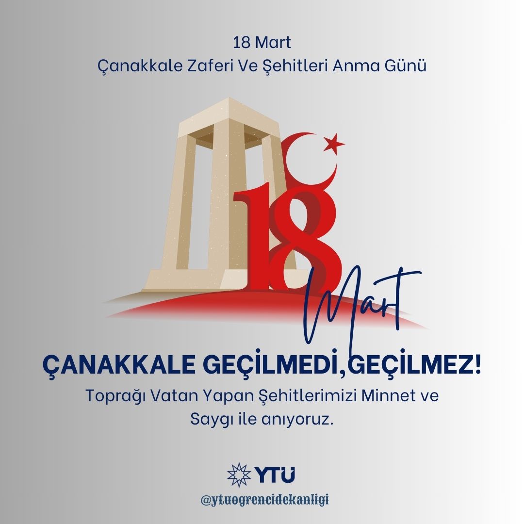 Çanakkale Zaferi'nin 109. yıl dönümünde, Gazi Mustafa Kemal Atatürk'ü ve şehitlerimizi saygıyla ve minnetle anıyoruz.