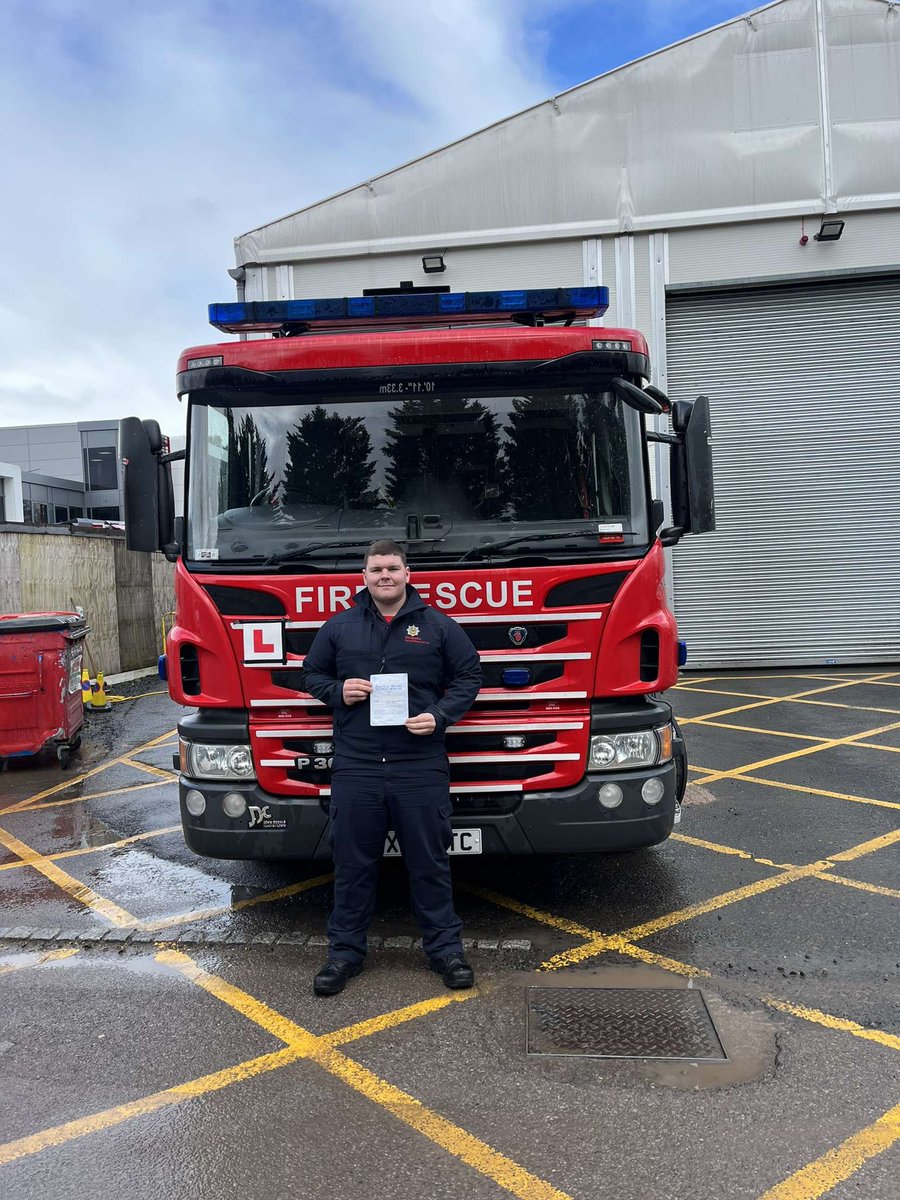 Congratulations to FF Bufton for passing his class 2 driving test! 

This means he can now drive our fire appliance for non-operational duties and training. 

Next, Max will attend the Emergency Response Driver Training Course in the coming months. 

Well done, 

#TeamLU!