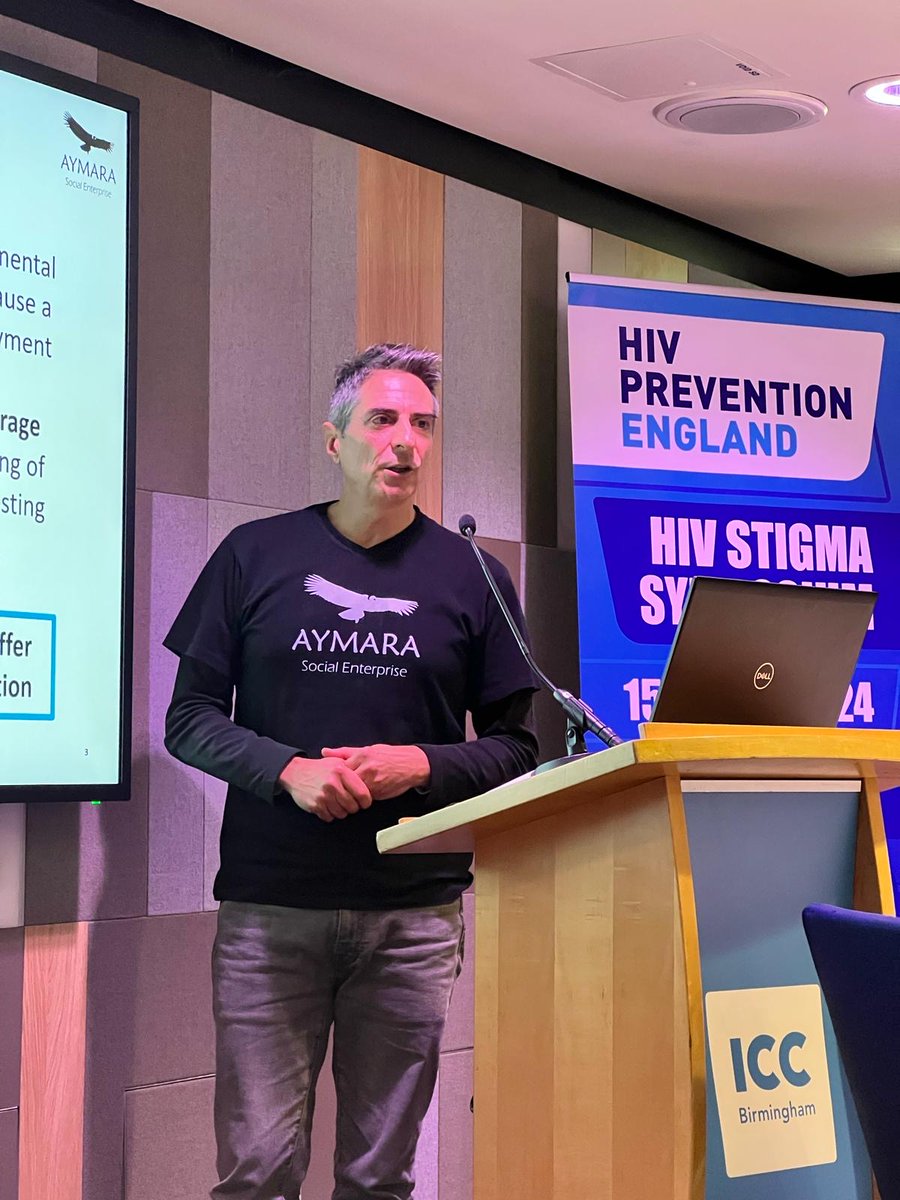 Aymara at the HIV Prevention England national conference about stigma in Birmingham, advocating for HIV testing as an enabler for stigma reduction, and highlighting the important role of community organisations in the success of A&E opt out and home HIV testing #sexualhealth