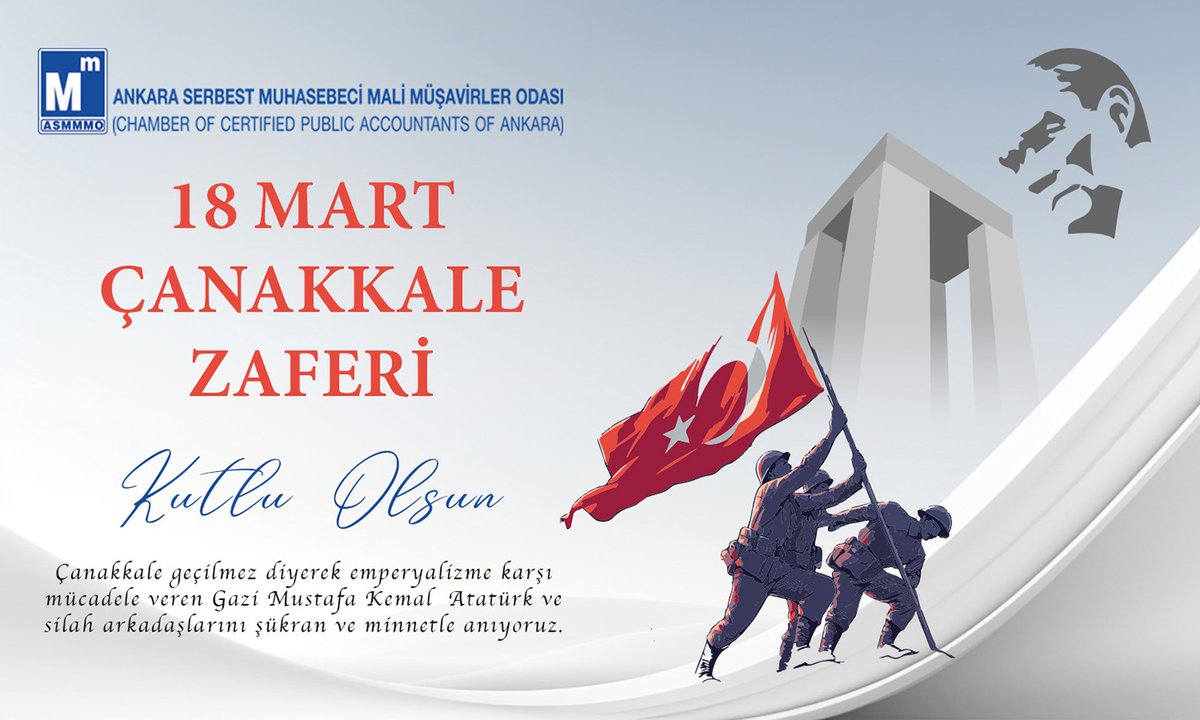 18 Mart Çanakkale Zaferi Kutlu Olsun Çanakkale geçilmez diyerek emperyalizme karşı mücadele veren Gazi Mustafa Kemal Atatürk ve silah arkadaşlarını şükran ve minnetle anıyoruz.