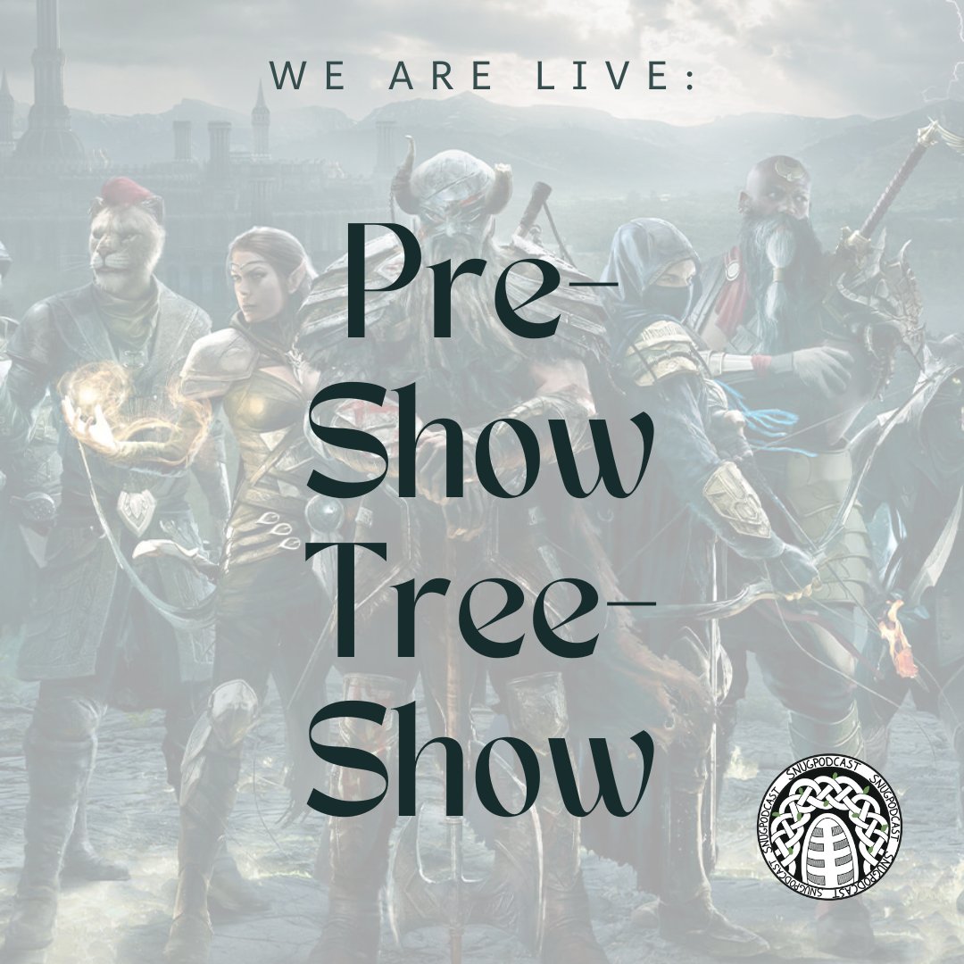 Pre-show Tree-show is live! Come join us in the Snugpod #ESOFam ! We've re-decorated...and it's a tea party! #ElderScrollsOnline #GoldRoad
