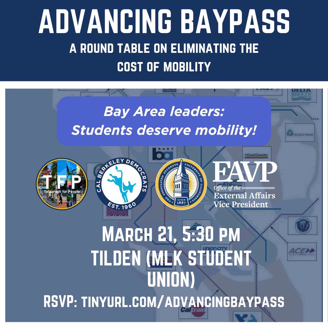 There’s no value in a transit system that riders can’t afford. We’re so proud to sponsor Advancing BayPass this Thursday! Show your leaders that you want FREE TRANSIT!