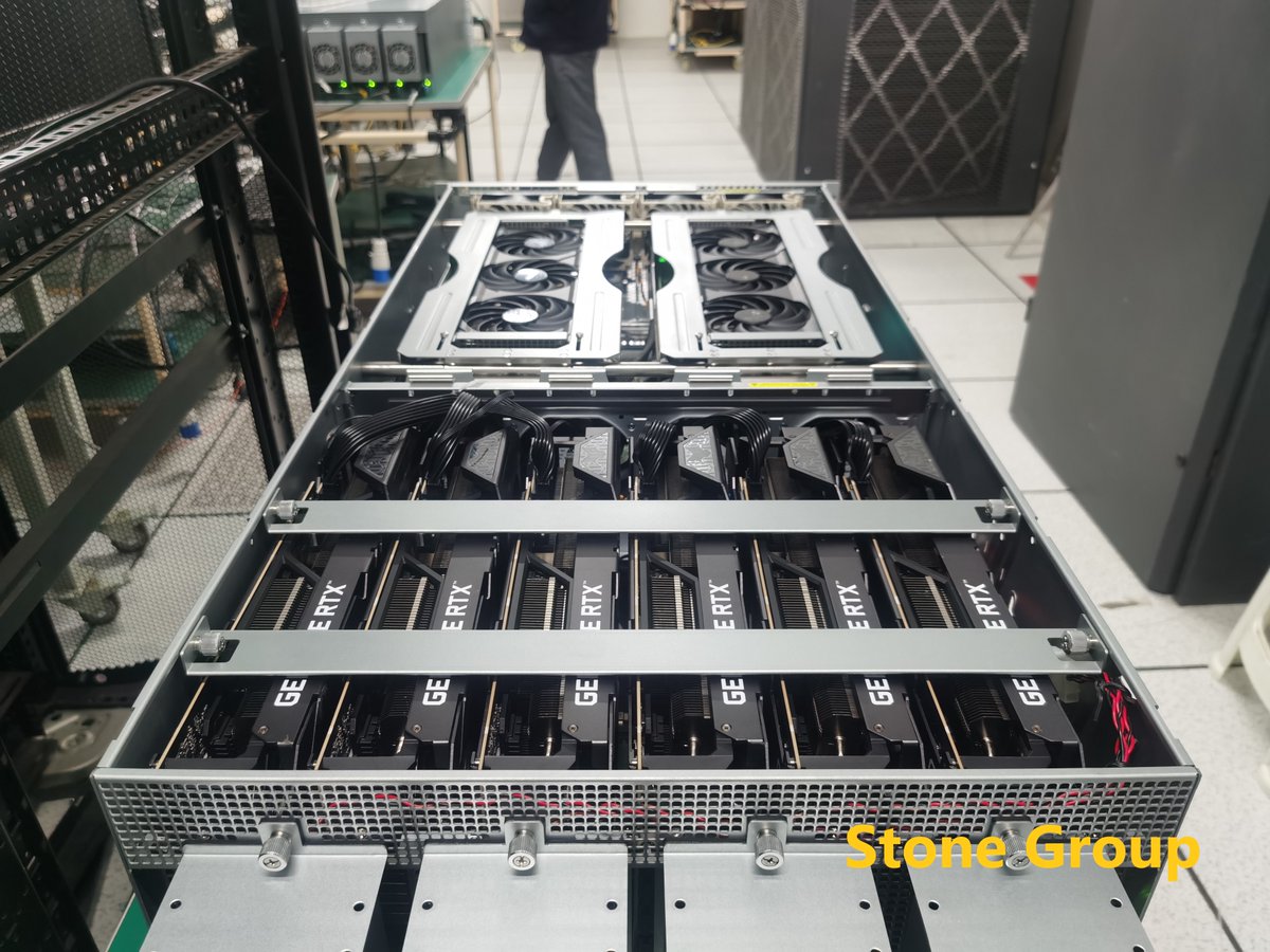 cngynng4's tweet photo. We launched New G5208 Deep learning Computing Server, very suitable for deeplearning, LLM Training, render farm
#server #cloud #AI #AIGC #deeplearning #computing #training #inference #rendering #IDC #CSP #SI #datacenter #hardware #GPU #CPU #H100 #Nvidia #L40S #RTX4090 #NVLINK https://t.co/jDZm9vR7CY