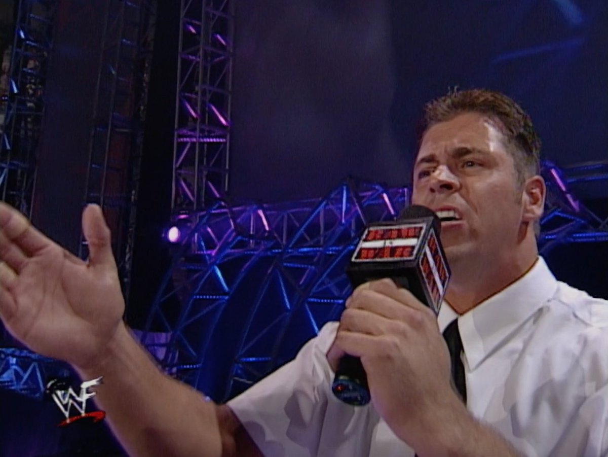 deadeditors_'s tweet photo. This was likely Victoria's WWE TV debut, didn't wrestle for another 2 year when she re-debuted. #raw2000
Funny that she was a part of the debut of Right To Censor here because it involved her future "boyfriend," Steven Richards. He didn't approve of her life choices back then. https://t.co/CuIvT96BSo