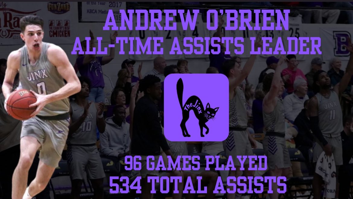 55 of the 96 games @andrewob13 was playing the 5 for us… If he’s on the court he will find a way to get guys good looks!
