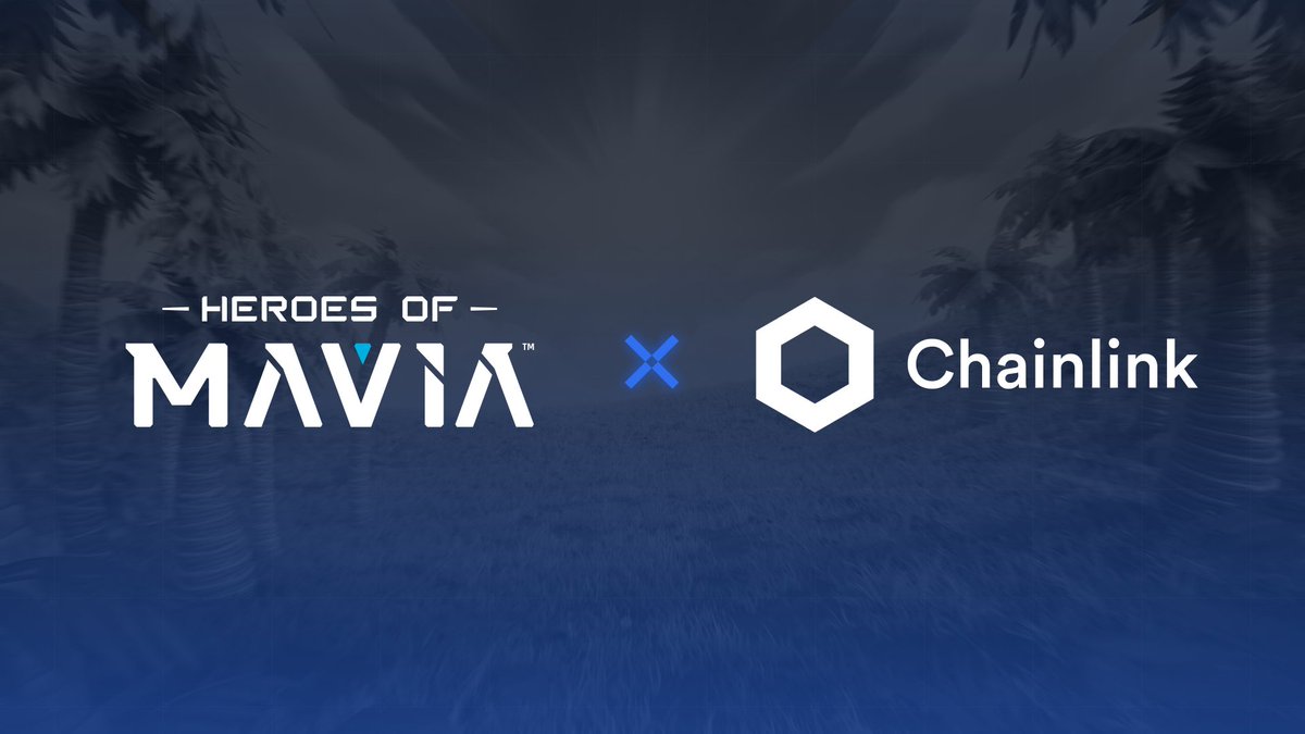 MaviaGame's tweet photo. Heroes of Mavia has officially integrated @chainlink decentralized price feeds for $MAVIA token!

This integration serves as a crucial milestone for ensuring the Ruby marketplace has stable exchange rates for players, in addition to expanding the on-chain capabilities of the Mavia ecosystem.