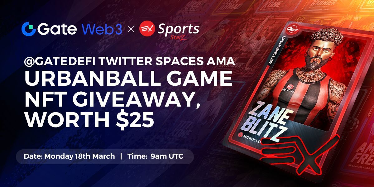 📍EXSports x #GateWeb3 #AMA 💝1000 Urbanball NFT #Giveaway 🧑‍💼Guest: Sabir Khodabux, CMO, @ExSportsToken @urbanball ⏰Time: Mar 18, 9am UTC Check Twitter Space➡️twitter.com/i/spaces/1MYxN… Join to share a $25000 prize pool▶️gleam.io/uINPH/exsports… Stay tuned for #Urbanball NFT