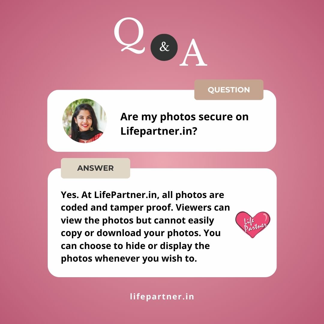 Securing your moments, protecting your journey. ✨ At LifePartner.in, your privacy is our priority. #SecureLove #TamperProof #MatrimonyMatters #FindYourPartner #PrivacyFirst #LoveProtected #MarriageGoals