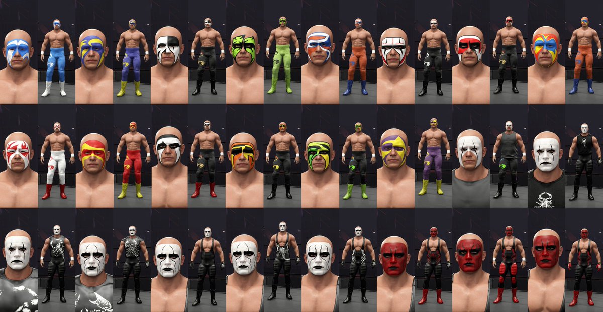 I'm back with another project. Here I have my Icon Pack. Sting's attires from 1987-1998. Every pack is one year of his career. The only year that doesn't have a 4th attire is the year 1990 which is attire pack 4. I hope you guys enjoy these. It took a while.