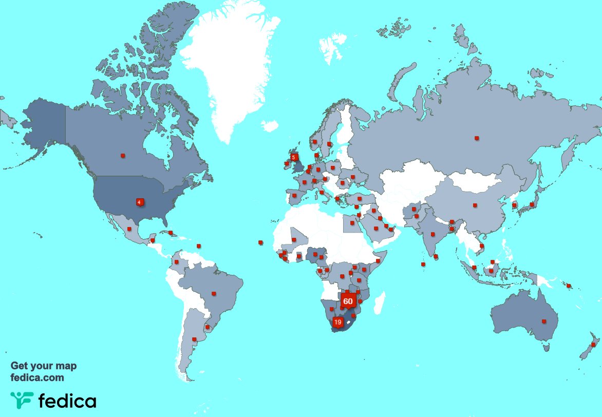 I have 4 new followers from UK. 🇬🇧, and more last week. See fedica.com/!tatenda101983