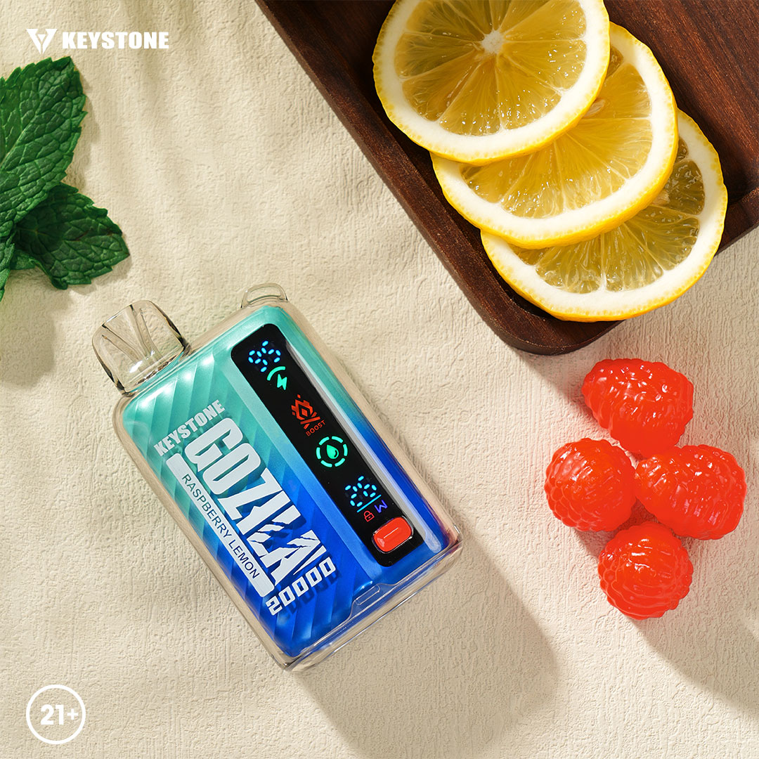 KeystoneVape's tweet photo. 🍋📷 Pucker up for a zesty punch with the Keystone Gozila Lemon Raspberry. Every puff is a sweet and tangy escape into the wild side of flavor. #Keystone #Gozila #FlavorExplosion #VapeYourWay #vape #vapelove #disposablevape #vaping #flavor #vapelove #RaspberryLemon #vapes https://t.co/QGKQiya0gO