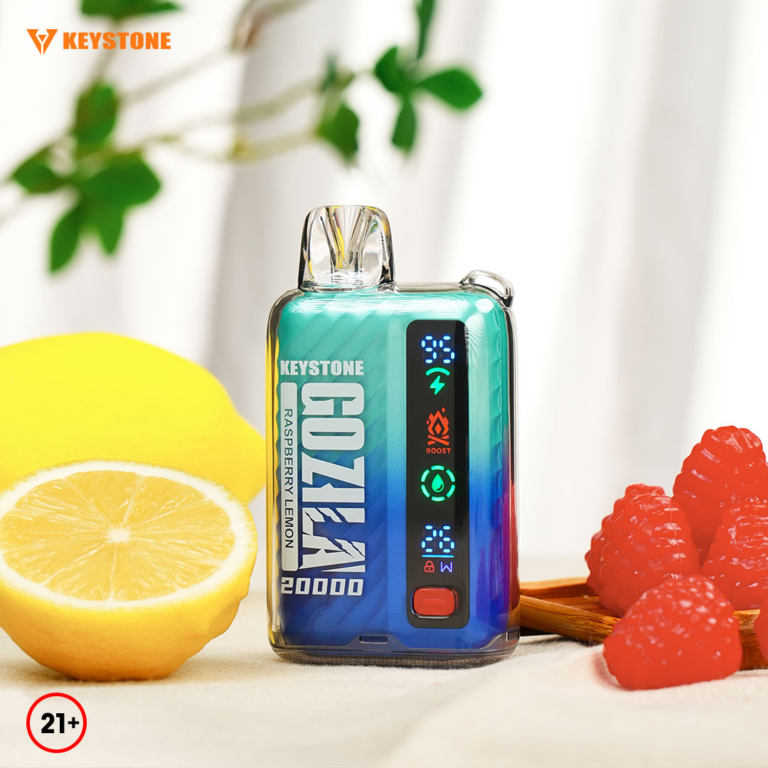 KeystoneVape's tweet photo. 🍋📷 Pucker up for a zesty punch with the Keystone Gozila Lemon Raspberry. Every puff is a sweet and tangy escape into the wild side of flavor. #Keystone #Gozila #FlavorExplosion #VapeYourWay #vape #vapelove #disposablevape #vaping #flavor #vapelove #RaspberryLemon #vapes https://t.co/QGKQiya0gO