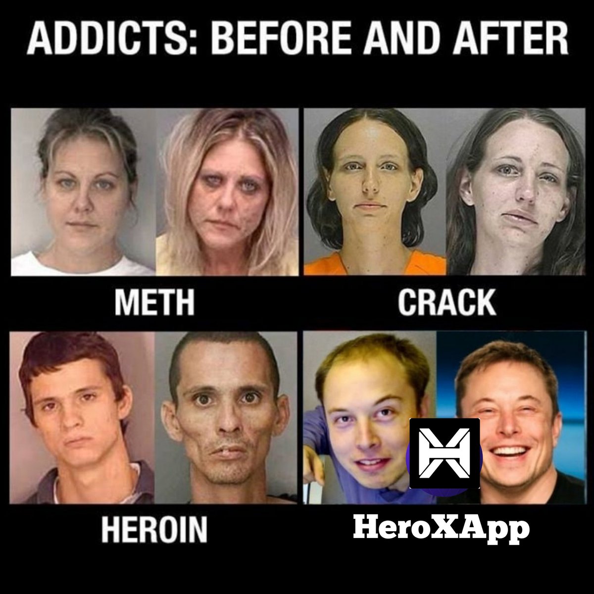 jamceeygem's tweet photo. Addiction before and After @HeroXApp
#HeroXMemeContest #HeroX #HeroPools https://t.co/oHPPS7czpd