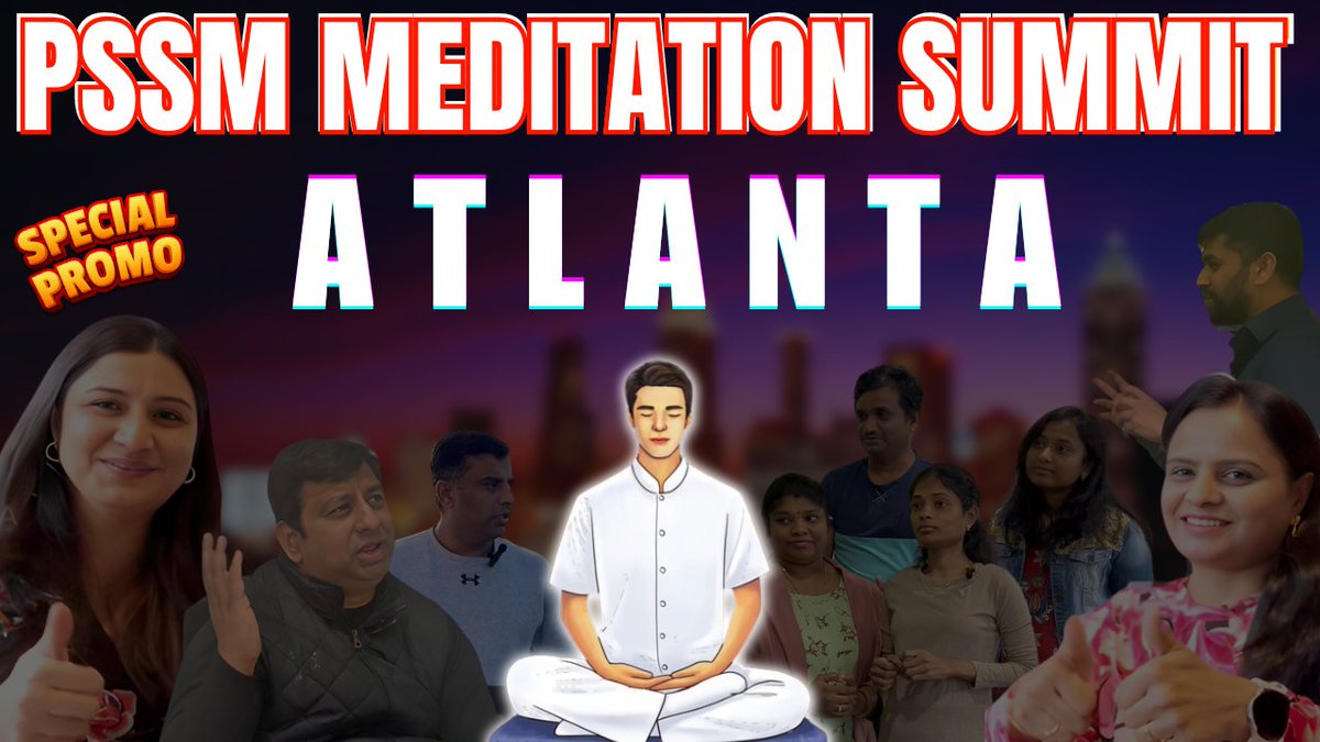 pssmusa's tweet image. *PSSM Meditation Summit | PROMO | Atlanta #pmcusa #pssmusa* 
youtu.be/7EEX76FPPws

*Watch Live &amp;amp; Subscribe to PMC USA Channel YouTube link&amp;gt;&amp;gt;*
youtube.com/c/PMCUSA