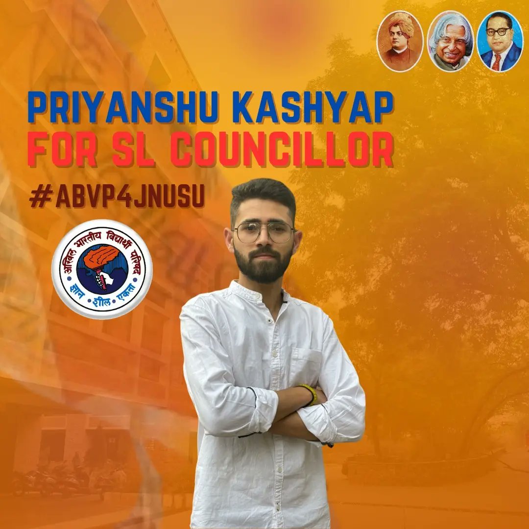 abvpjnu's tweet photo. Vote !  Support !! Elect !!!

ABVP's candidates for the Councillor's post in the School of Language, Literature &amp; Cultural Studies (SLL&amp;CS) in JNU Students' Union polls 2023-24.

* Aayush Kumar Mishra 
* Jaya Choubey
* Prafulla Kumar
* Priyanshu Kashyap

#ABVP4JNUSU #ABVP4SL https://t.co/FJ5g021xXq