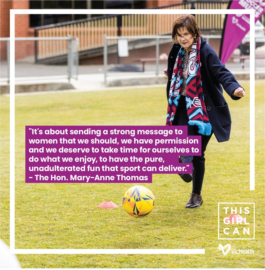 There's no one way to move. You have the right to jump in and get active just for the fun of it. 
#ThisGirlCanVIC