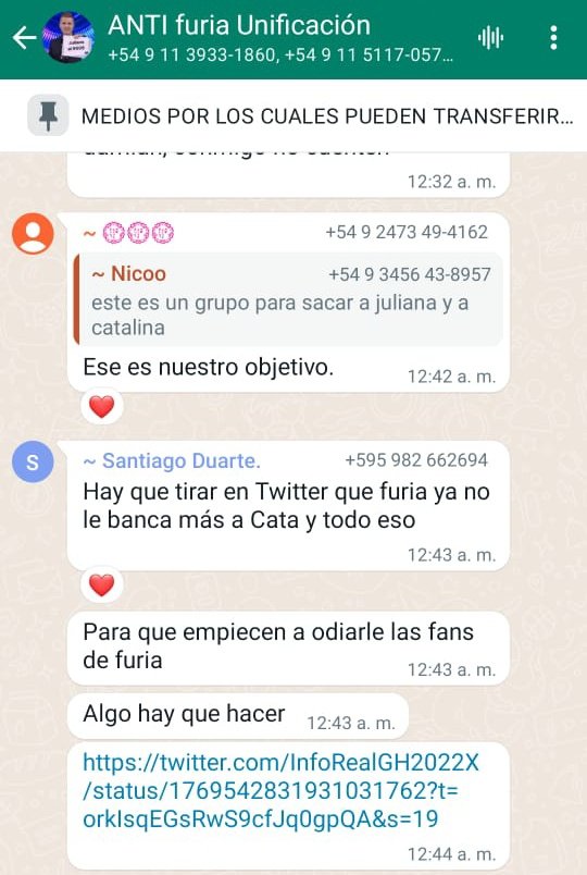 oxyflaw's tweet photo. AVISO IMPORTANTE PARA EL FANDOM FURIOSO!!! 
los antifuria van a infiltrarse para destruir a Furia y Cata inventando Fakes News, así que no crean nada de lo que ven. FURIA Y CATA ESTÁN MÁS UNIDAS QUE NUNCA. 
#granfuria #GranHermano https://t.co/c0vHBfWytg