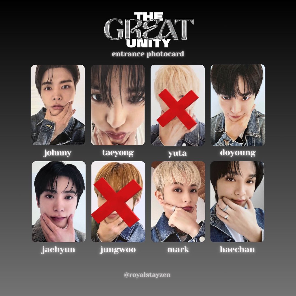 D7eam_'s tweet photo. NCT127 THE GREAT UNITY 展示会 共同購入

¥500〜/枚 
（メンバー、バージョンによって金額差あり）

📍銀行振り込みのみ
📍送金早い方優先
📍発送が4月上旬でも大丈夫な方���🇷→🇯🇵
❌←無し

DM or リプください😌

テヨン ジャニ 悠太 ドヨン ジェヒョン ジョンウ マーク ヘチャン 交換 買取 https://t.co/M5nCge9EOp