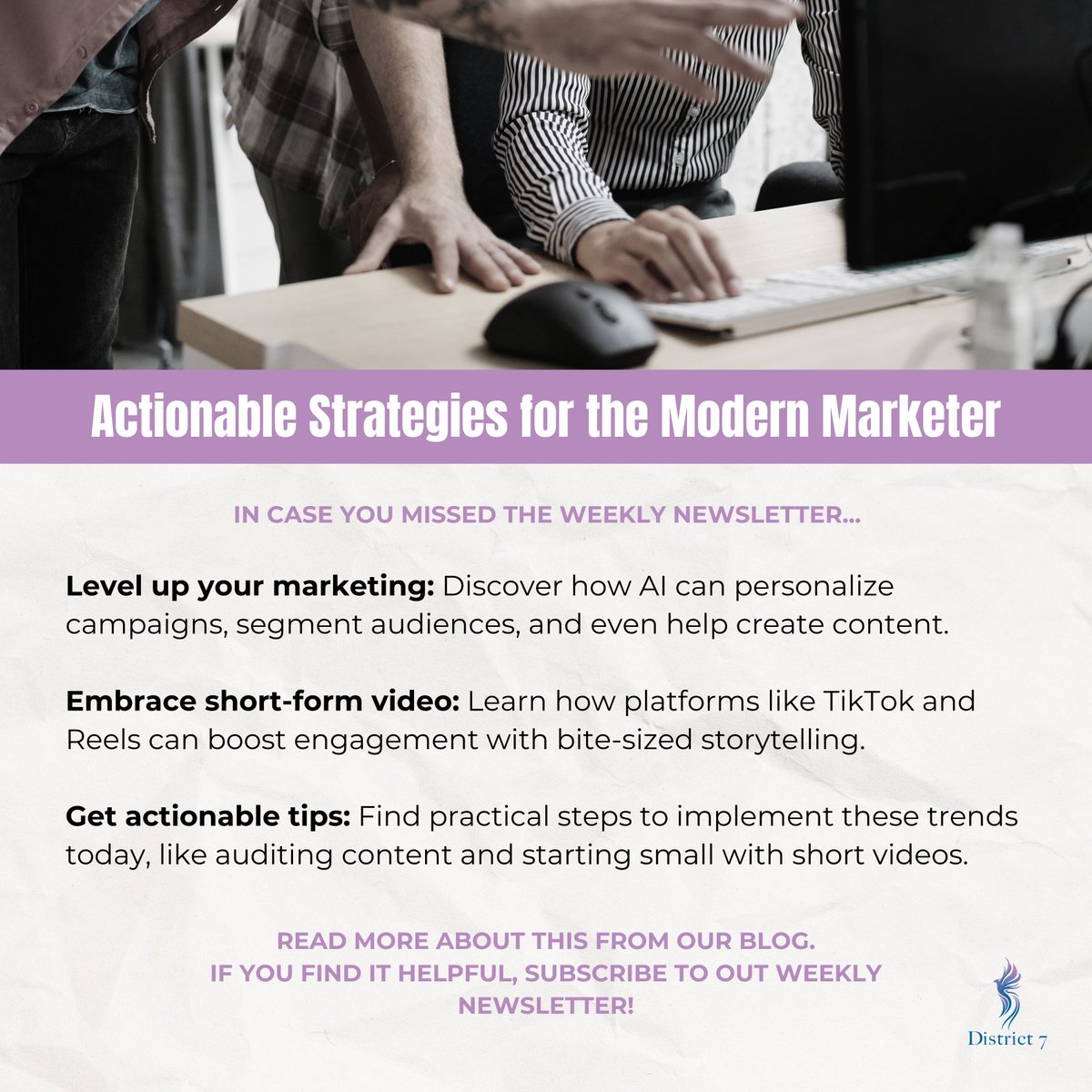 district7agency's tweet photo. Actionable Strategies for the Modern Marketer https://t.co/5hnikHTEzp