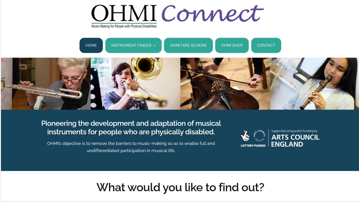 Drum roll please…we’re delighted to announce the launch of OHMI Connect, our new online designed to help disabled musicians find the adapted instruments and enabling equipment best suited to their needs. Please RT! ohmiconnect.org.uk #disabledmusic #disabledmusicians