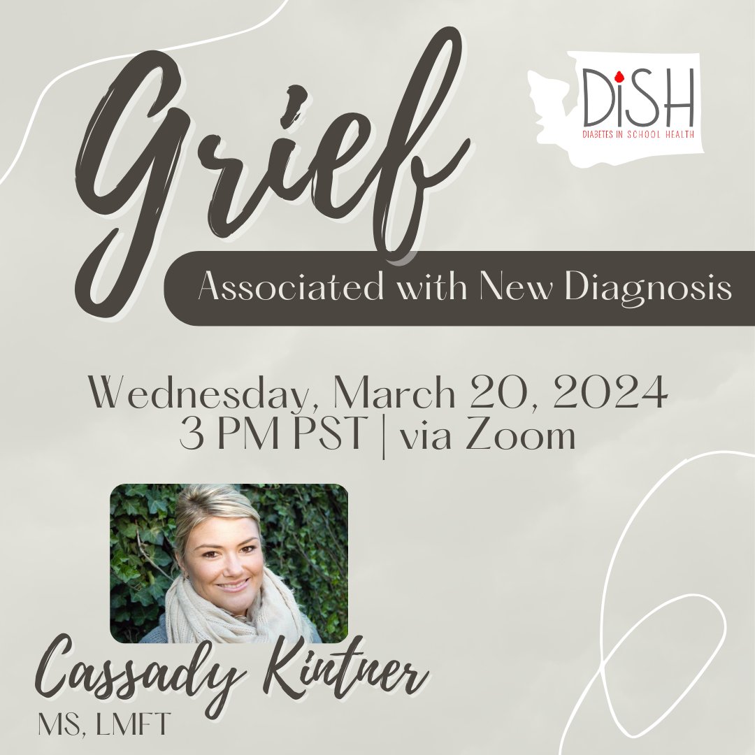 #DiSHWashington is happening this Wednesday at 3 PM, PST!

#DiabetesinSchoolHealth #diabetes #T1D #T2D #newonsetdiabetes #dm #schoolnursing #WAschools #schoolnurse #bloodglucose #type1dm #type2dm