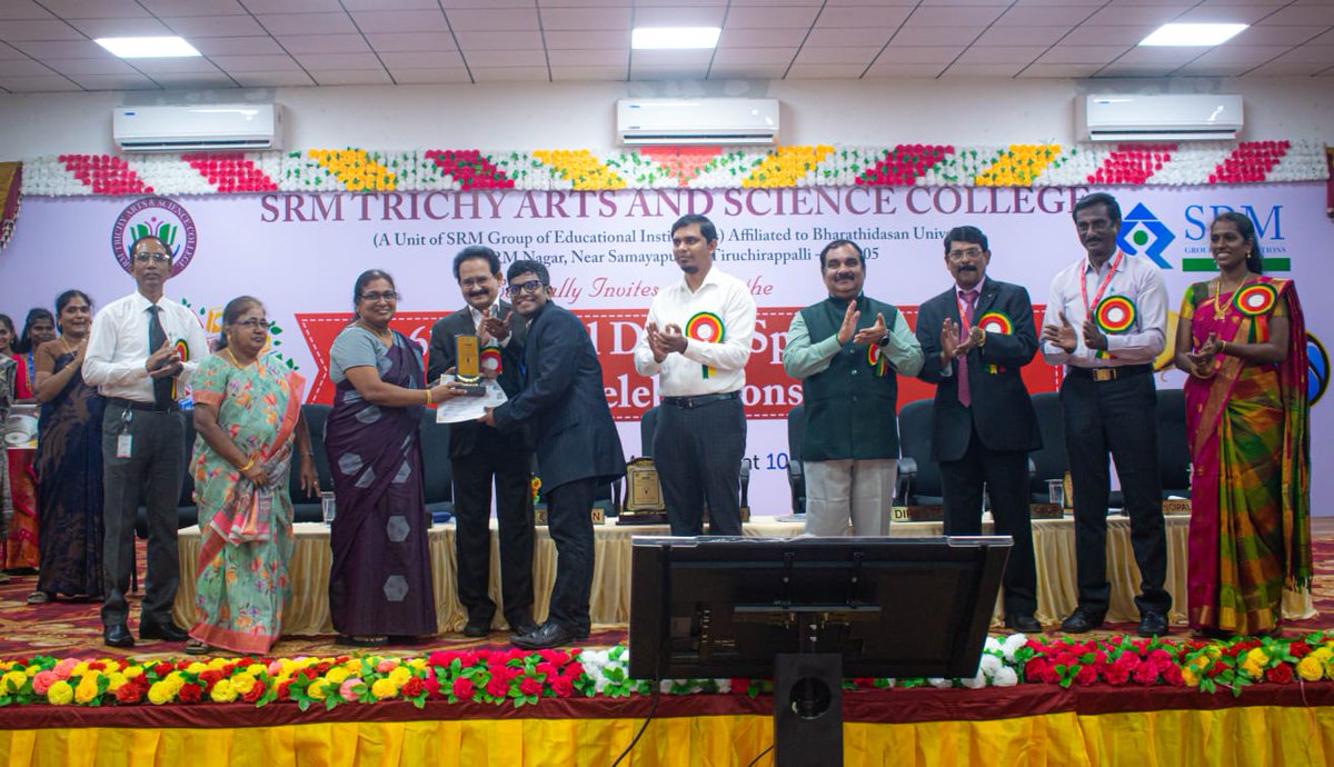 trichysrmarts's tweet photo. The 6th Annual day and Sports Day Celebrations of SRM Trichy Arts and Science was held on 16th March,2024  in SRM Auditorium. 
Dr. G. Ilango Vice-Principal (Administration) delivered the welcome address.  
#srmasctrichy
#artsandsciencecollege
#trichysrmarts https://t.co/IZu7qBcpy1