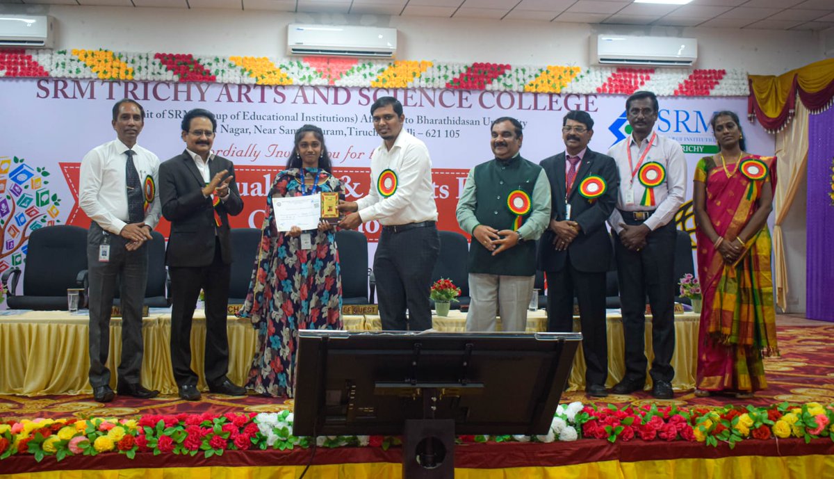 trichysrmarts's tweet photo. The 6th Annual day and Sports Day Celebrations of SRM Trichy Arts and Science was held on 16th March,2024  in SRM Auditorium. 
Dr. G. Ilango Vice-Principal (Administration) delivered the welcome address.  
#srmasctrichy
#artsandsciencecollege
#trichysrmarts https://t.co/IZu7qBcpy1