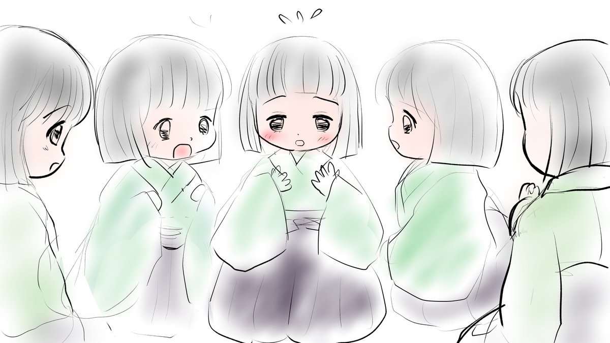 昨日描いた絵です( ゜Д゜)                     
恋の魔法とおまじない719-3完成 
福娘童話集様昔話「若様は一人」ラフ
2枚目昨日のラフの笑顔が気に入らなくて描きなおしました    
#恋の魔法とおまじない 