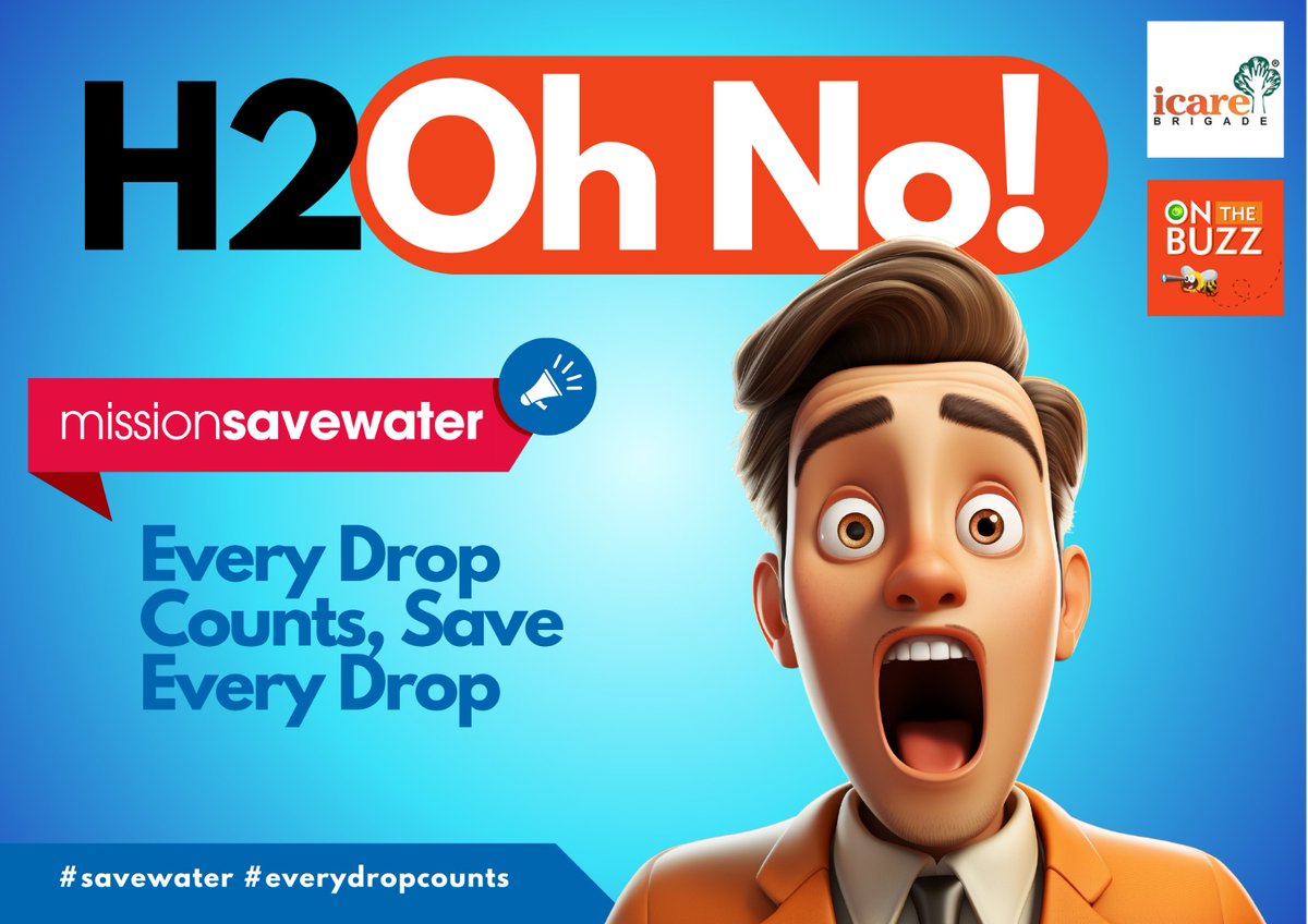 Every Drop Counts, Save Every Drop💧Our mission is clear: conserve water, sustain life. Join us in making every drop count. #icarebrigade #WaterConservation #SaveWater #SustainableLiving #H2OHNo #onthebuzz #WaterIsLife #SaveEveryDrop #SustainableFuture #BangaloreWaterWarriors