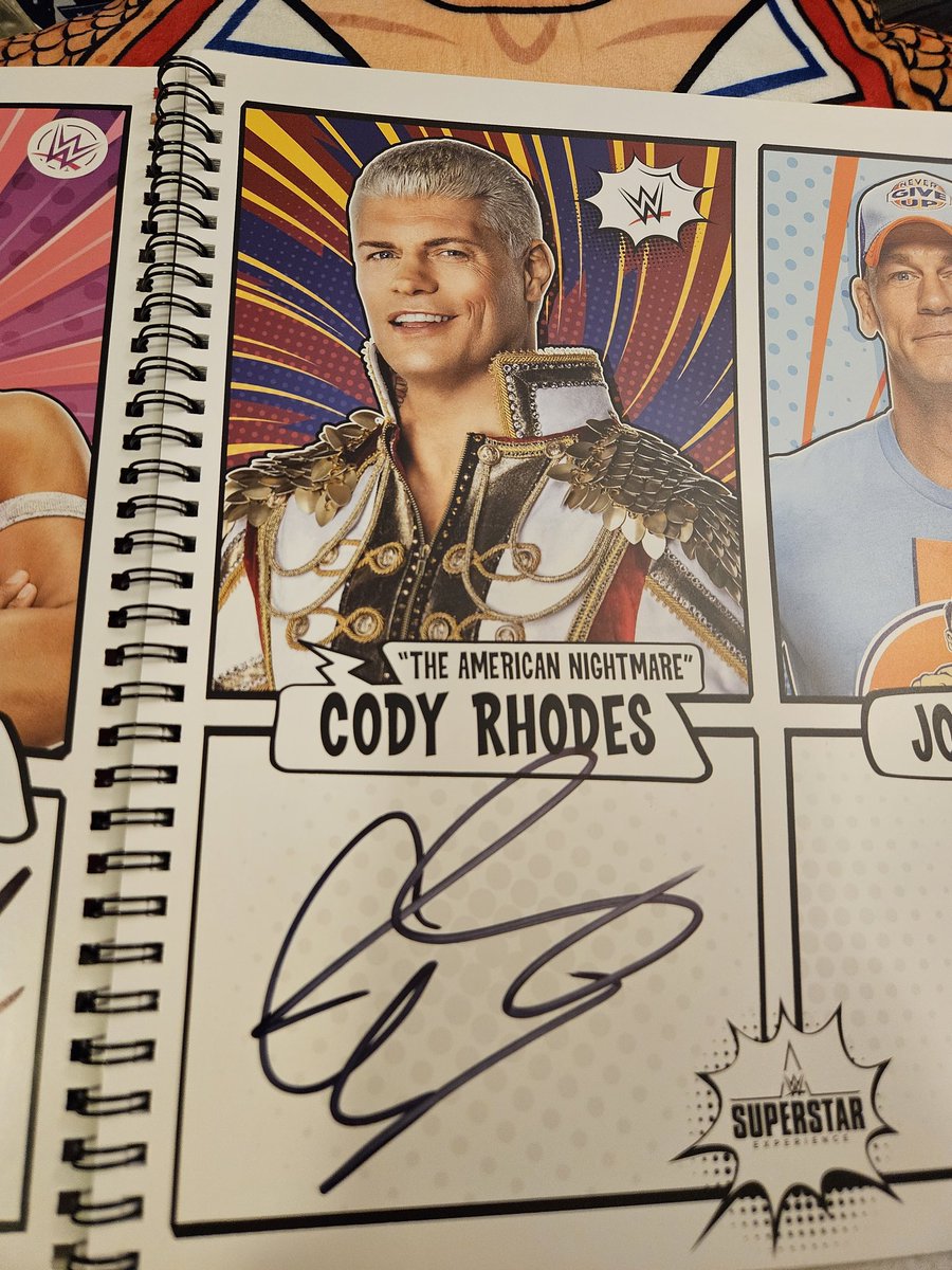 Autographs from VIP M&amp;G at #WWEAugusta last nite .. got Cody's when he made his ringside rounds after the match!