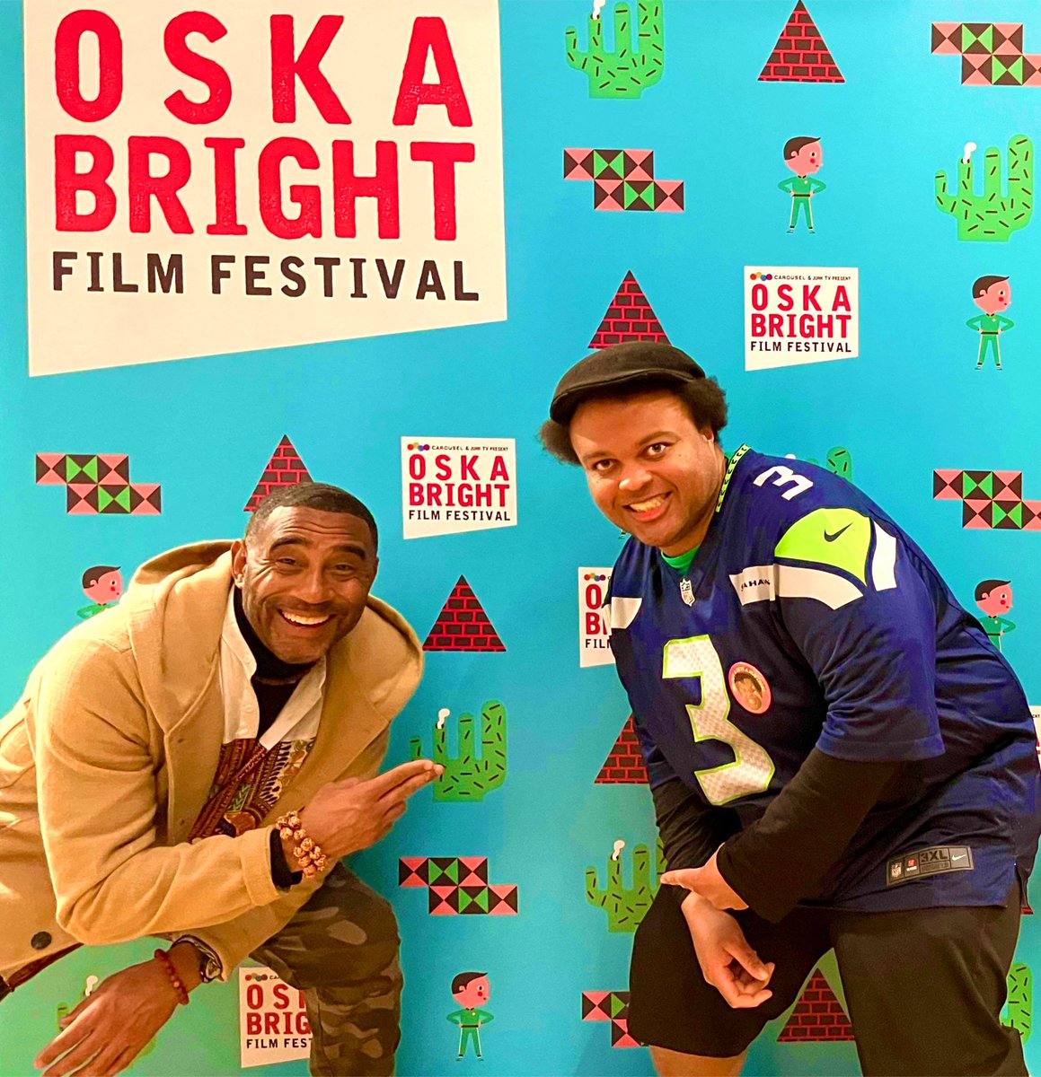 Fantasy A and co-star @TheLogicAmen hopped on a plane to attend our first United Kingdom screening of Fantasy A Gets a Mattress at the @OskaBright Film Festival. That’s a long way to go, but it’s just one stop in the path to film glory. Next stop: New York City!!!