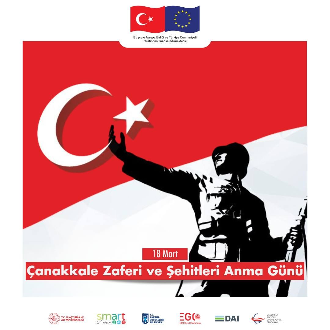 Çanakkale Zaferi’nin 109. yılında Gazi Mustafa Kemal Atatürk ve silah arkadaşlarını saygı, minnet ve gururla anıyoruz. 🇹🇷

#18Mart #çanakkalezaferi #smartankara #smartcities #akıllışehirler #urbanmobility #kentselhareketlilik #sustainabledevelopment #sürdürülebilirkalkınma