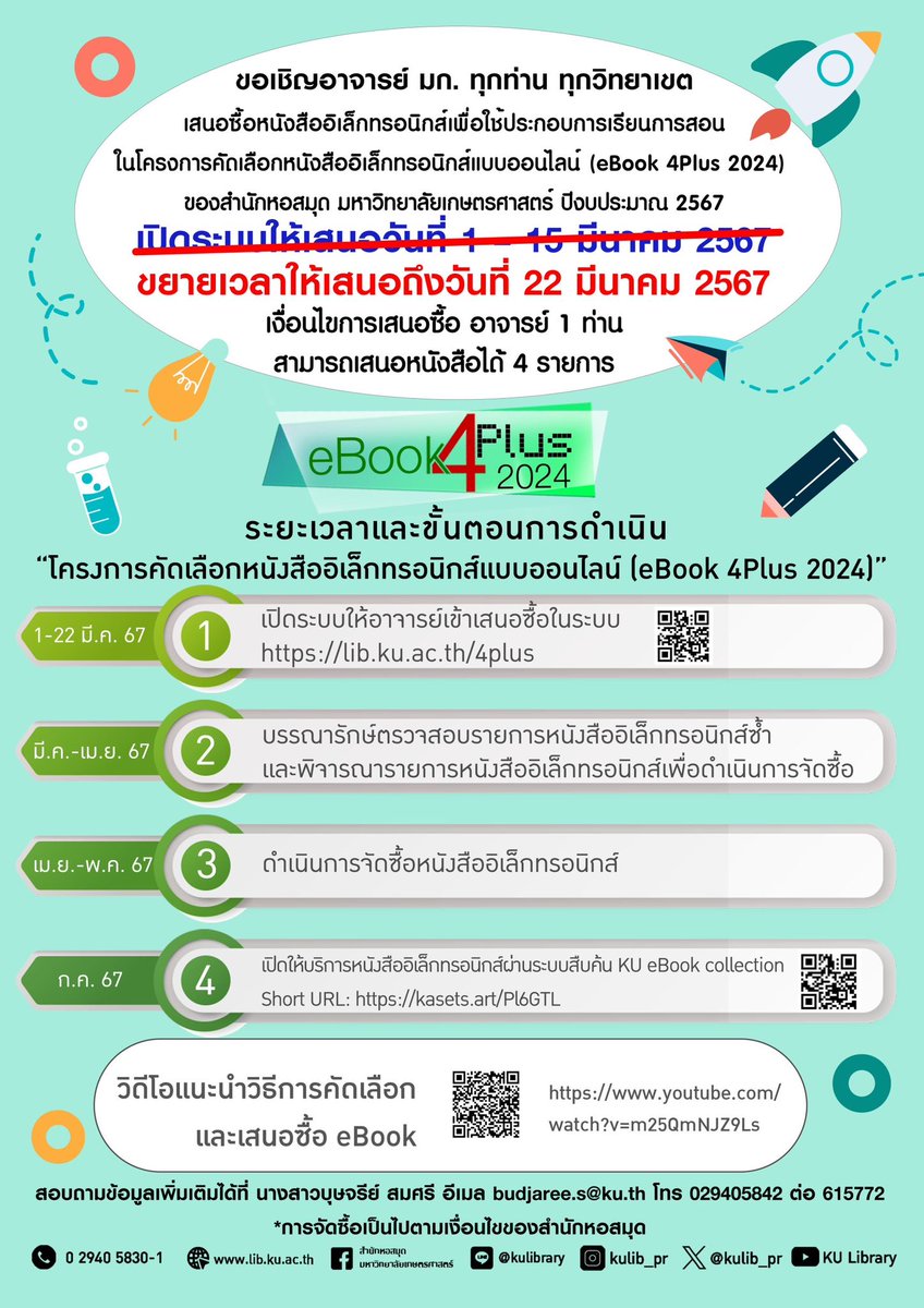 สำนักหอสมุด ม.เกษตรศาสตร์ tweet media