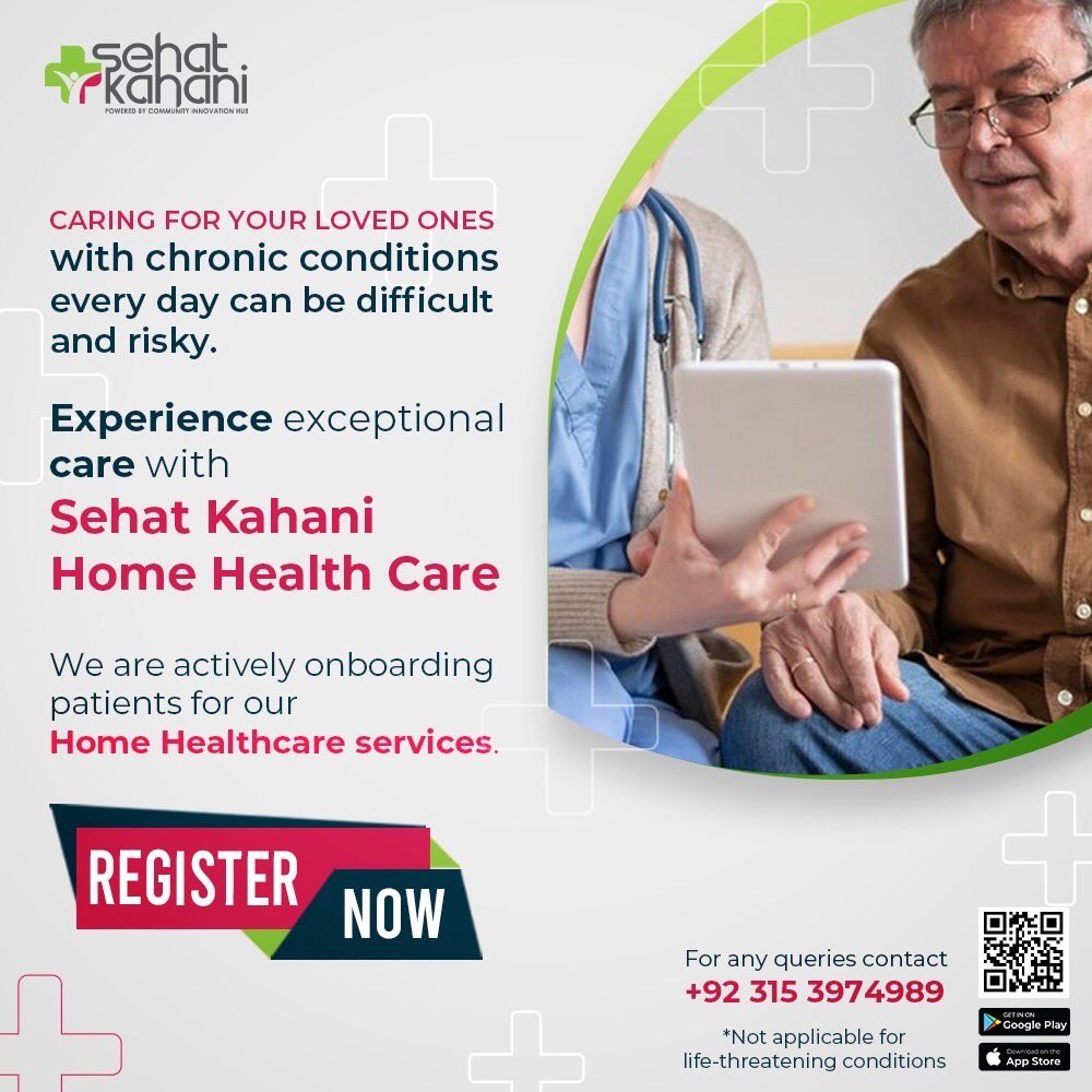 Sehat Kahani has just launched its home healthcare services and is waiting for you to register in! 🏠✨ Fill out the form and experience peace of mind like never before. 💖 Form link: bit.ly/4cdj9YA #homehealthcare #sehatkahani