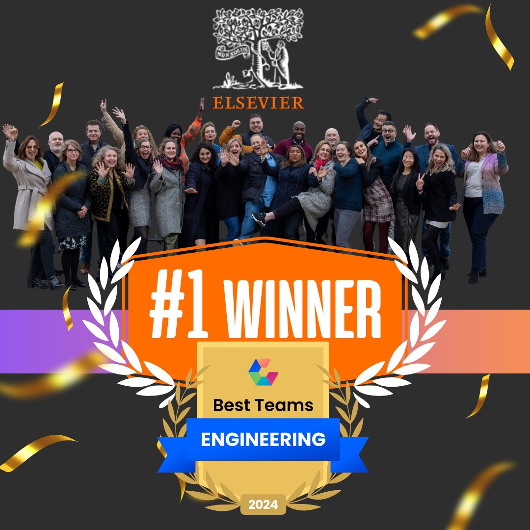 Huge congrats to our tech team for being ranked #1 in Best Engineering Teams 2024! Looking for a team that values growth and collaboration? Explore tech opportunities at Elsevier: spkl.io/60194LXjX #ElsevierLife #TechJobs #Innovation