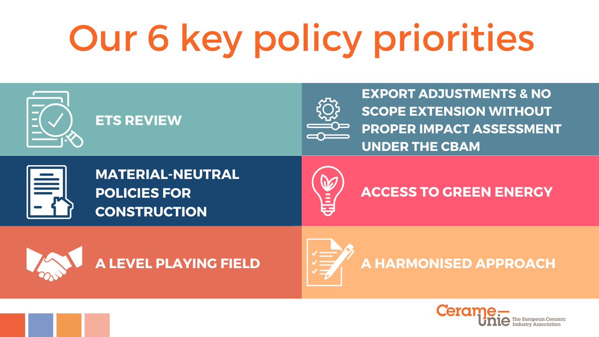 CerameUnie's tweet image. Our 6 key #policy priorities!
READ more in the Ceramic Manifesto 24-29 👉 bit.ly/3R0ubXp
#essentialceramics