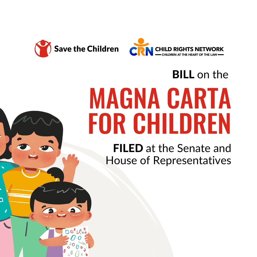 #HappyMonday indeed! Another milestone #ForAndWithChildren! When these bills are passed, children’ rights to survival, development, protection, and participation will be recognized and fulfilled by all institutions that cater to children. @CRNPhilippines
