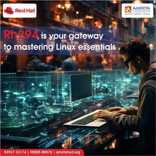 'RH294: Your Gateway to Linux Mastery! #LinuxEssentials #RH294'
Visit: amritahyd.org
Enroll Now- 90005 80570
#AmritaTechnologies #amrita #LinuxMastery #RH294 #do374course #OpenSourceJourney #DO374Empowers #MasterTheFuture #RHCSA #rhcsa #redhatsystemadministrator
