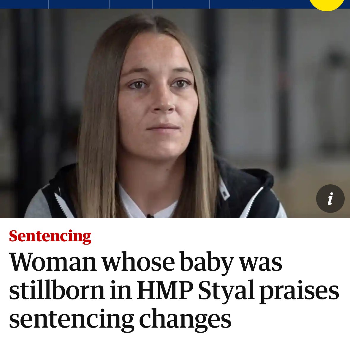 Louise Powell, whose baby Brooke died in prison, is glad that the court system is changing for pregnant women: “If my daughter Brooke had been born in the community, she would be here today. No woman should have to give birth behind bars.” amp.theguardian.com/law/2024/mar/1…