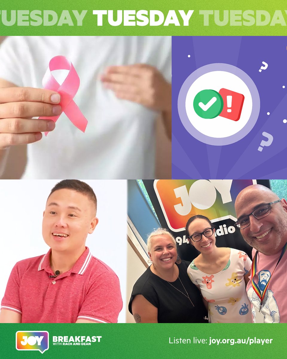 deanarcuri's tweet photo. Rach is back Tuesday morning on @JOY949, as we find out about Cultural Diversity Week at the City Of Port Phillip, play true or false trivia, find out about testing for breast cancer with saliva with Cat & more.
Join us 7-9am AEDT
#JOYBreakfast
#JOY30 https://t.co/yBjy7wUeIG