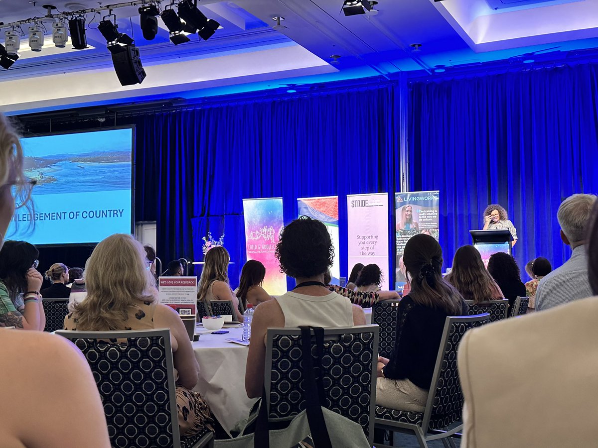 Really eye-opening to hear the experience of Keynote presenter Miimi Morris and her daughter Jenna as First Nations women navigating the biased and unjust out of home care system #CAMH24