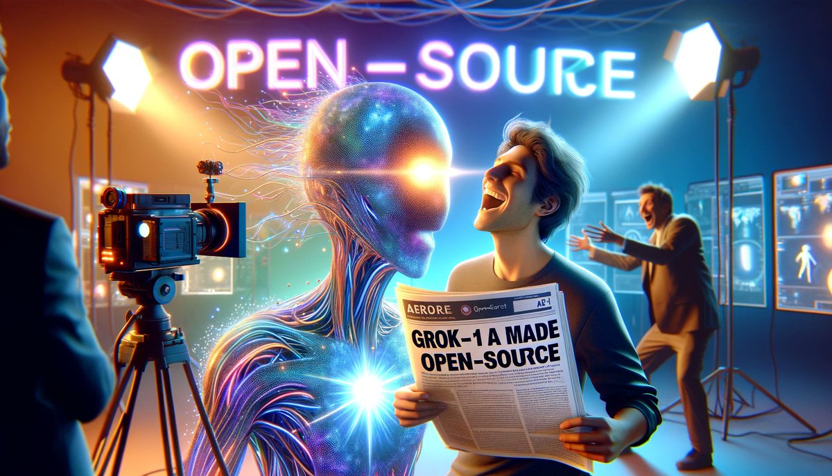 Big news! Elon Musk's xAI just made Grok-1 open-source. This means anyone can access this AI beast with 314 billion parameters. Super excited to see what everyone builds! 🚀 #OpenSourceAI
