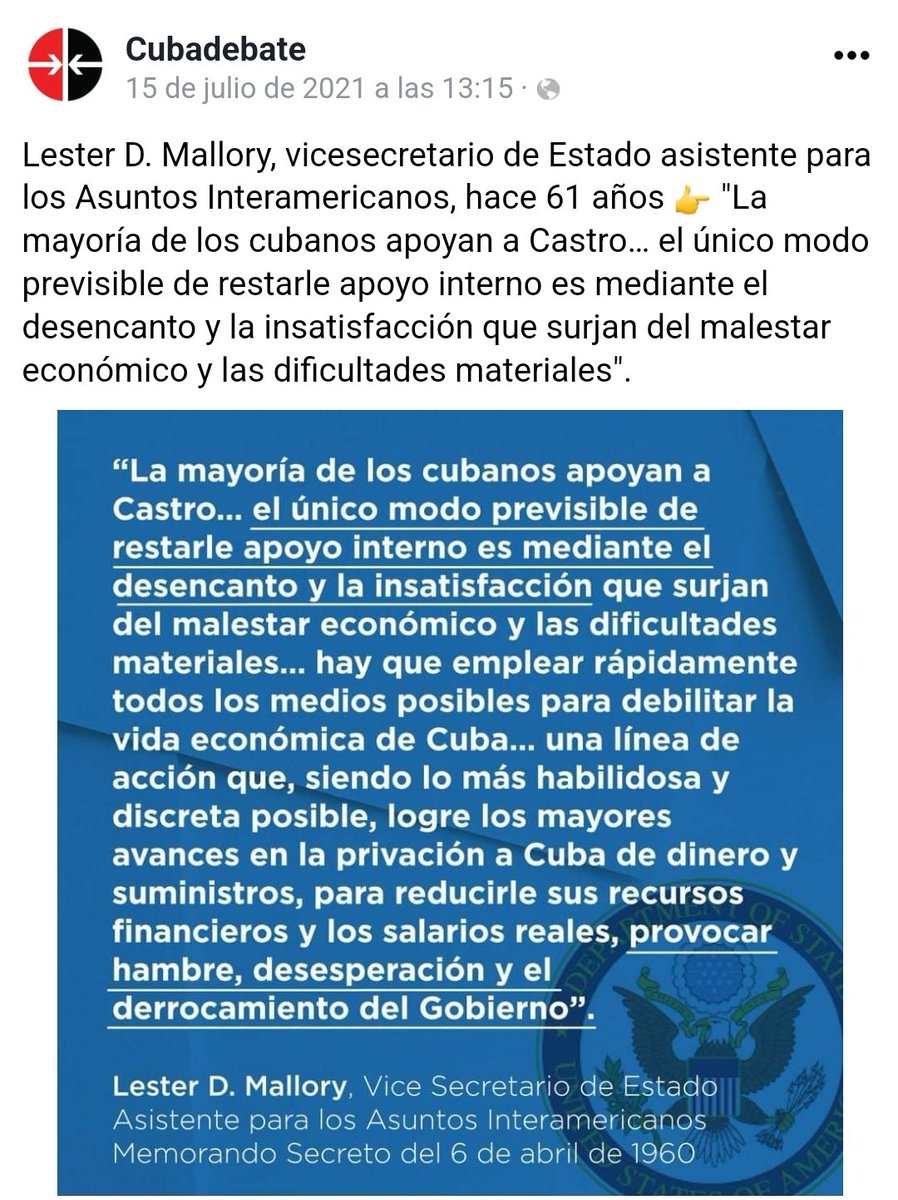 Ahí lo tienen en inglés y español.
Eso es lo que los gringos y sus marionetas quieren para #Cuba.
No nos vencerán jamás.
#FidelPorSiempre 
#JuntosPorVillaClara