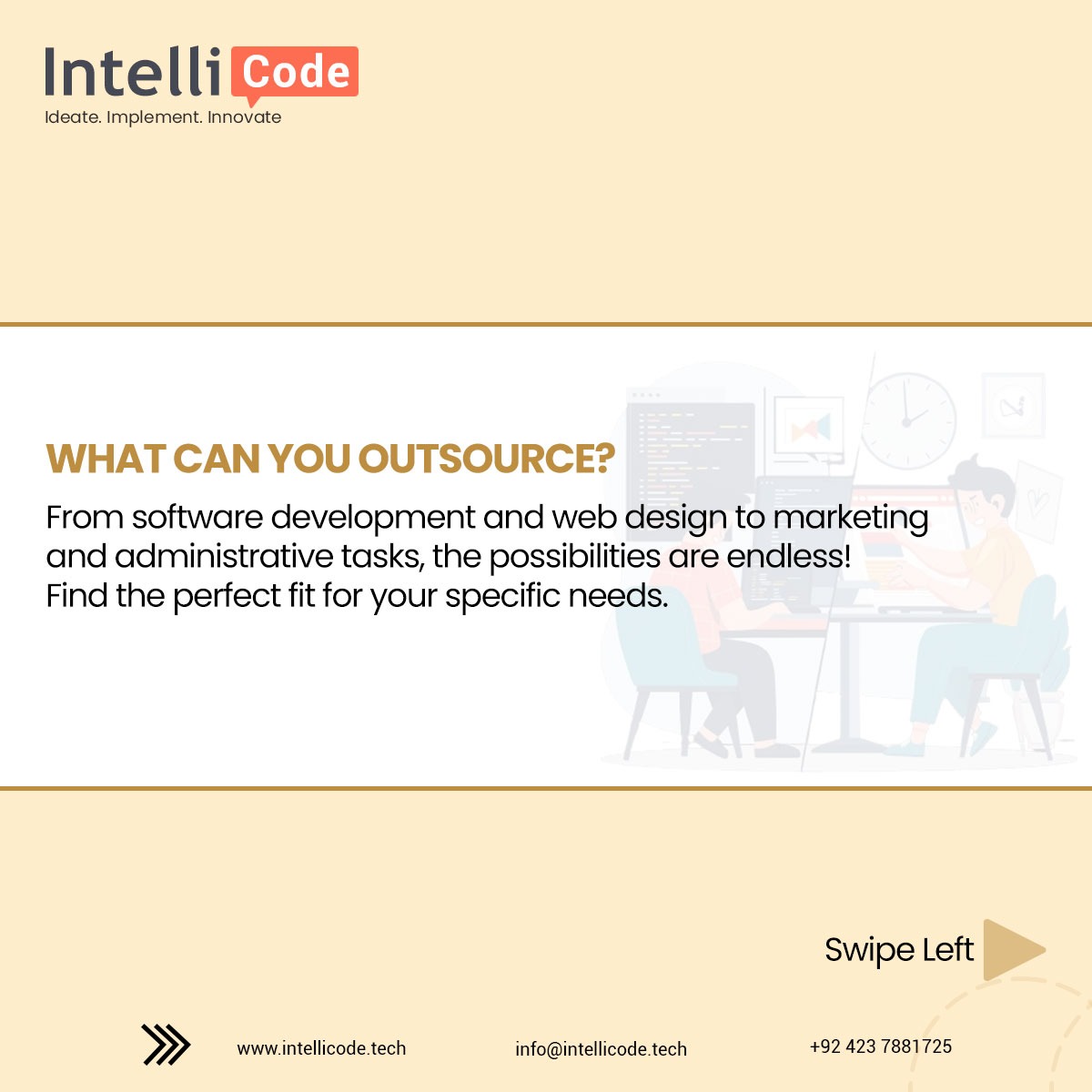 intellicode_l's tweet image. #Resourceoutsourcing can be your life vest!

Swipe through to discover 4 reasons why #outsourcing is a #smartbusiness move and how it can help you achieve your goals.

#outsourcingsolutions #outsourcingservices #outsourcingsuccess #outsourcingbenefits #outsourcingpartner