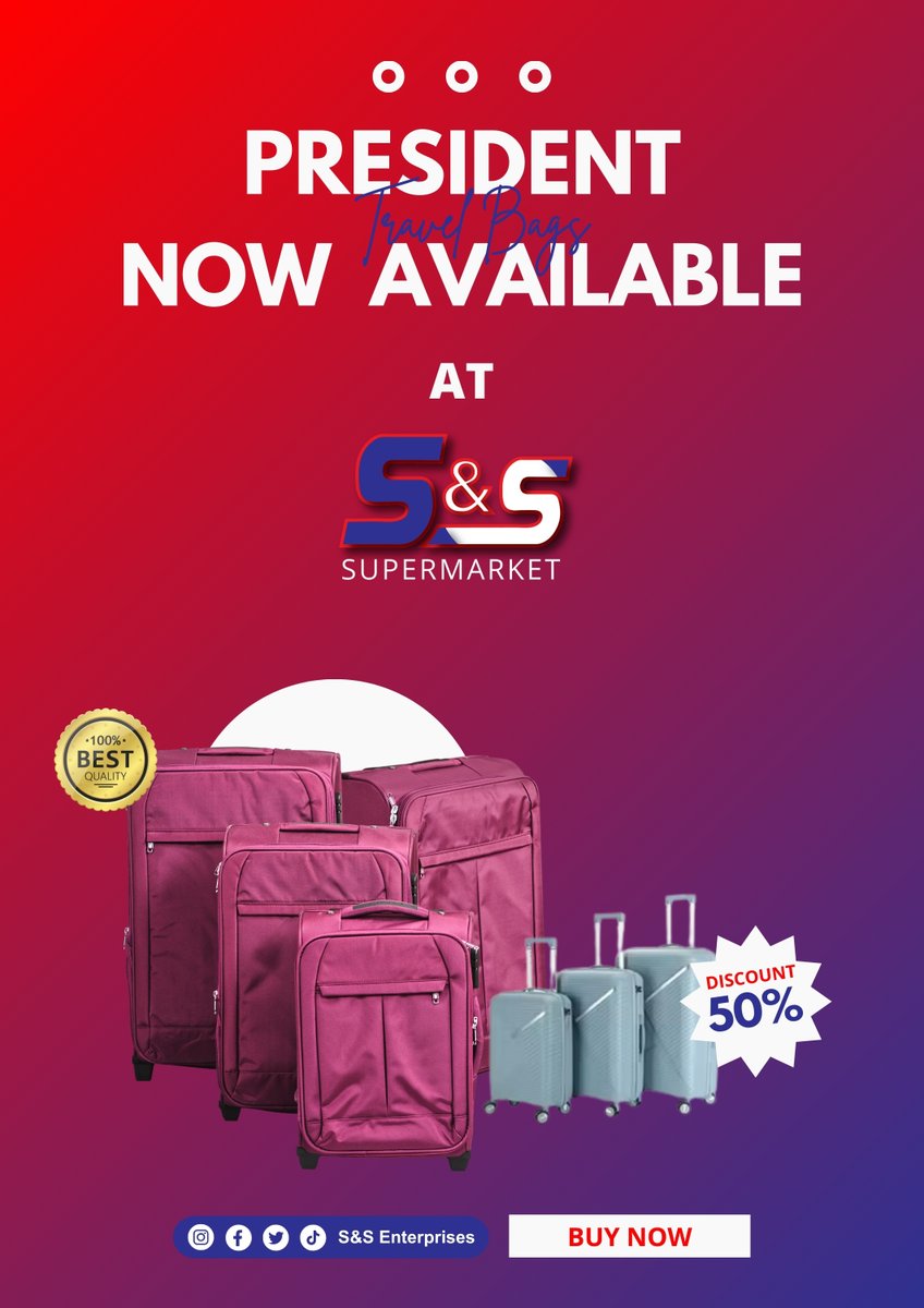 s_supermarkets's tweet photo. #kampalacreme #cheatingwife laika etania kadaga Rita Tinina Bukedea president Museveni Rigathi Gachagua #ProphetElvisMbonye onana maguire Dear God Buganda South Sudan Bloodbath Atwoli SandS S&S #SandSSupermarket #SandSRestaurant #SandSWashingBay Bag Travel Bags Travelling Bags https://t.co/FNqkgvbSH8