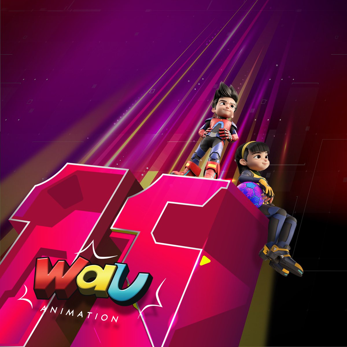 WAU, can't believe it's been 11 incredible years since we started this adventure! Shoutout to the amazing team for bringing the visions to life and to our fans for their endless support.🎉✨ #WAUAnimationAnniversary' #tengahbuatmovie2