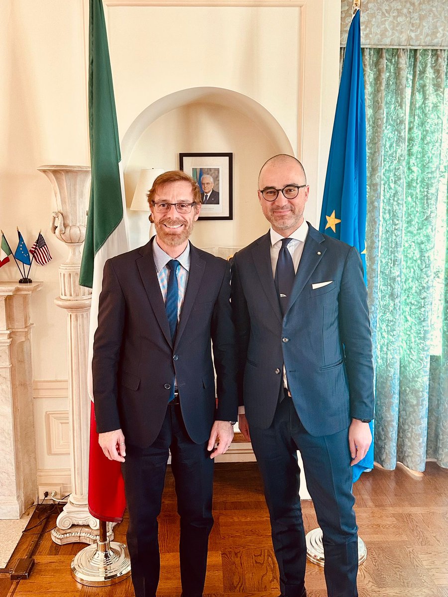 CG Strozzi welcoming @LinkCampus Chancellor Carloalberto Giusti at the Consulate General and @innovitsf . Discussing the collaboration between Italian and Bay Area Universities. #Italy #SanFrancisco #academia #universities