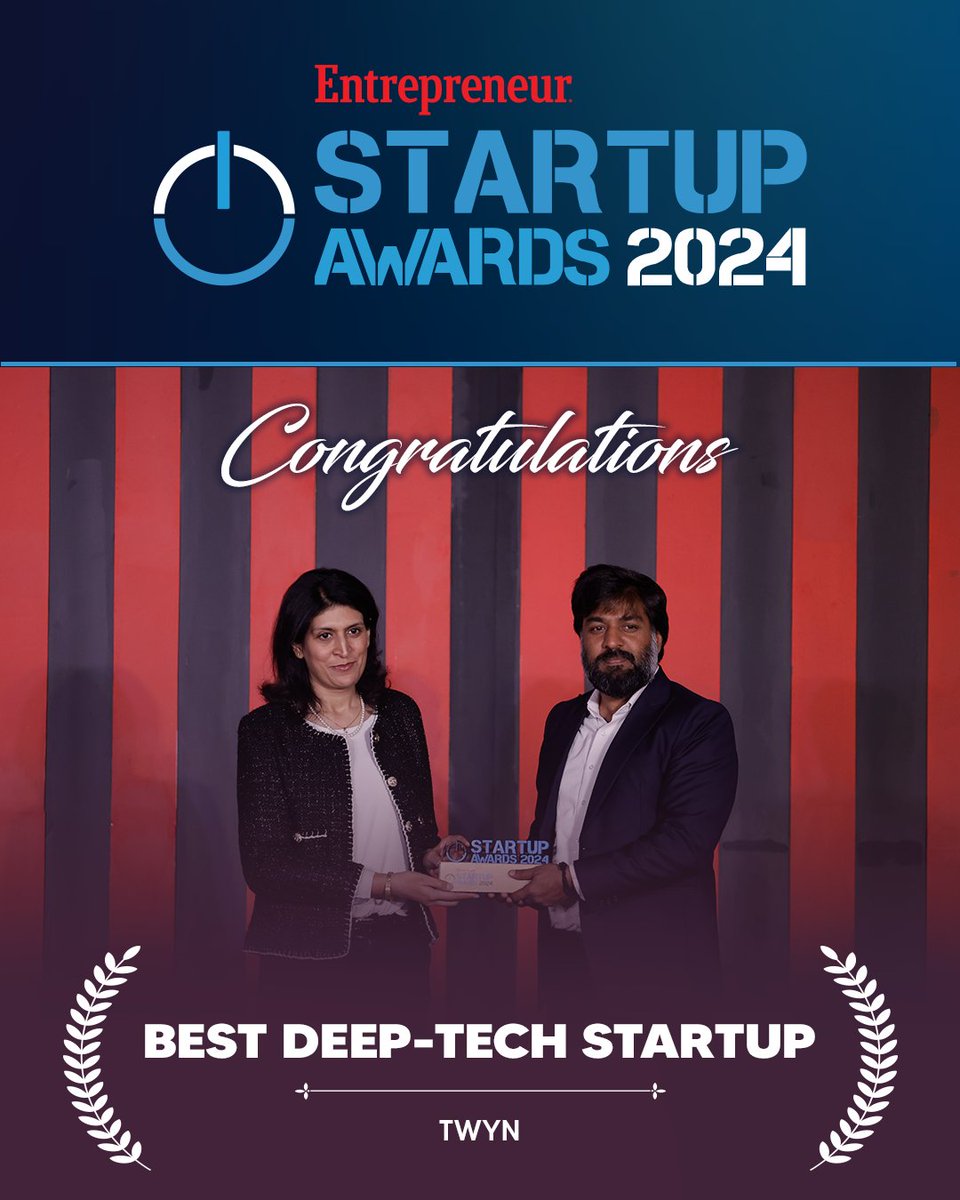 Introducing Twyn, Winner of the esteemed Best Deep-Tech Startup award at the Entrepreneur India Startup Awards!

Twyn is a scalable enterprise SaaS product pioneering the world's first Phygital  Twin Platform. 

#StartupAwards #EntrepreneurIndia #Twyn #Winners #phygital