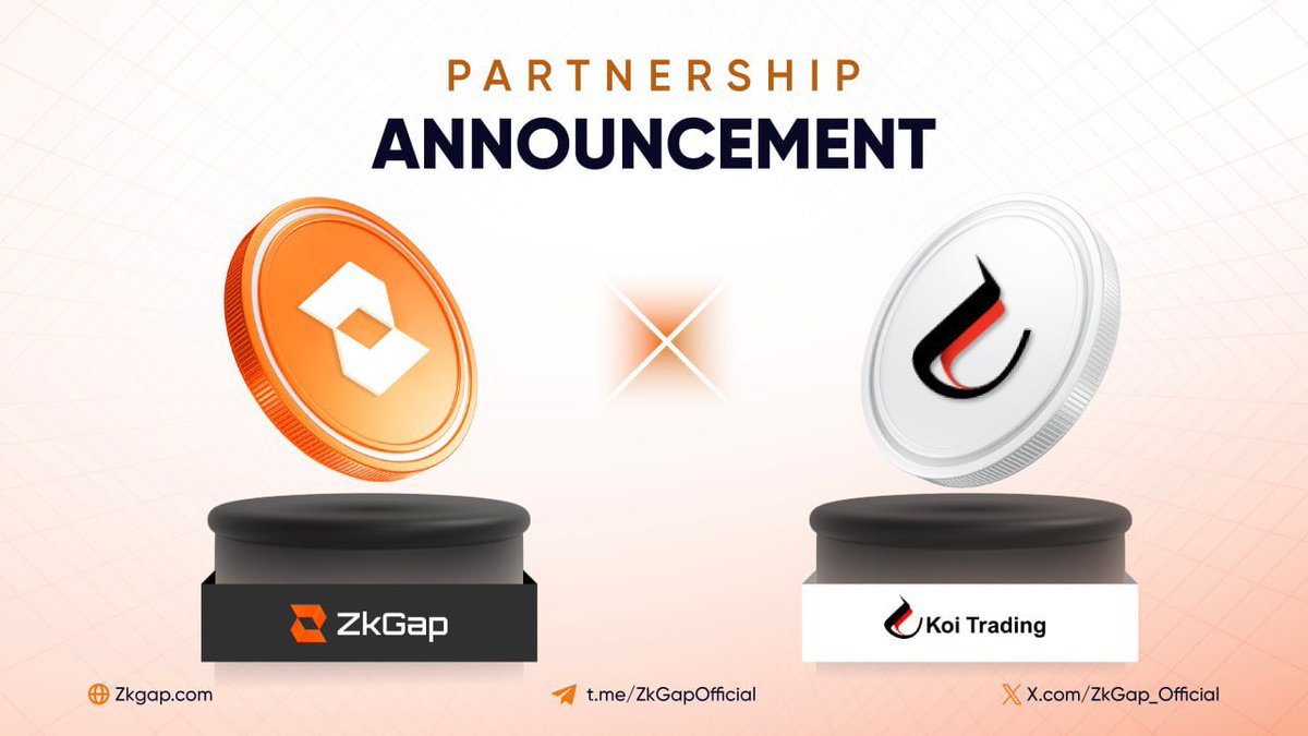 ⭐ WELCOME NEW STRATEGIC PARTNERSHIP - KOITRADING ⚡ We are pleased to announce that ZKGAP has formed a strong alliance with KoiTrading - Revolutionizing Crypto Trading Across Chains. ➡About KOITRADING : @KoiTradingX #ZKGAP #KOITRADING